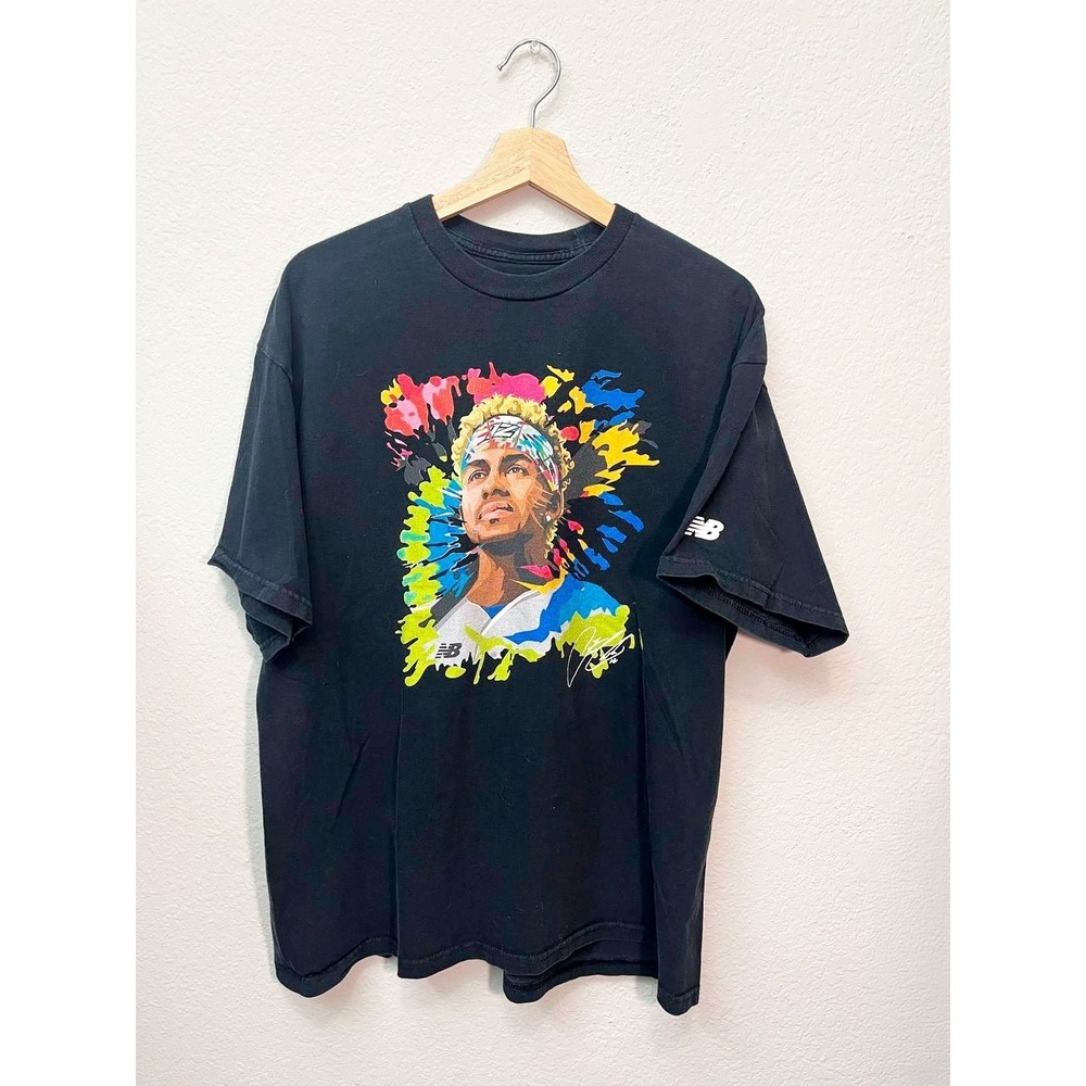 New Balance‎ Alexander Zverev Tennis Graphic T Shirt Mens Black Athlete Logo
